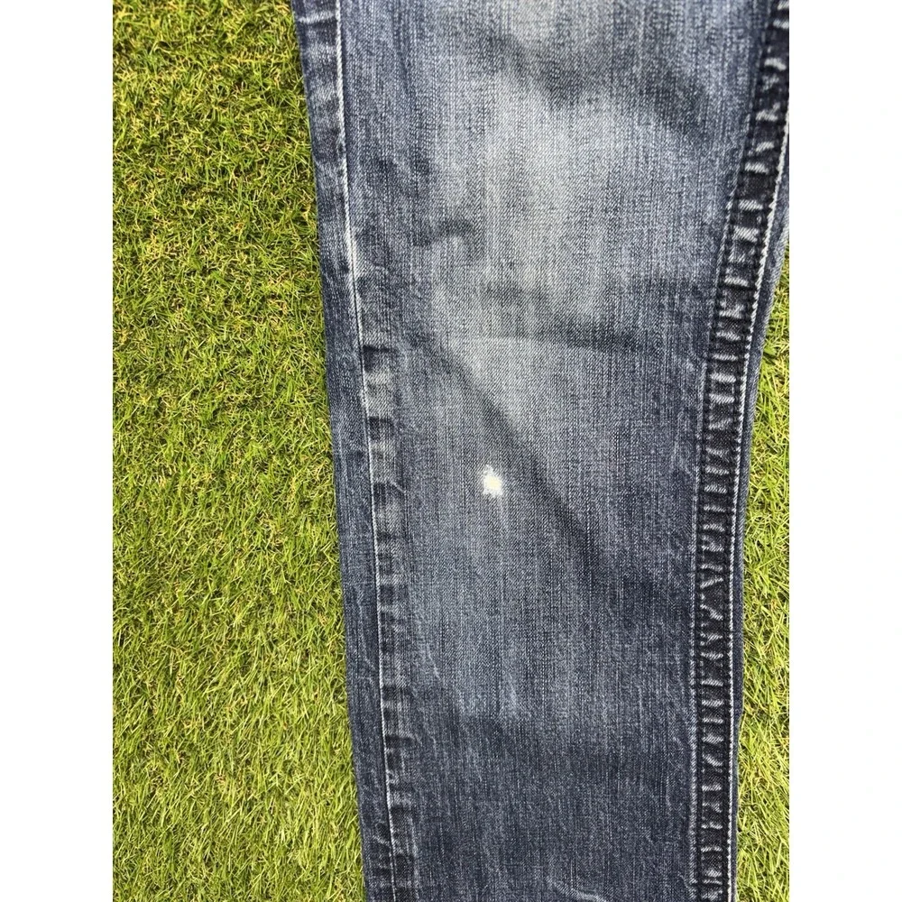 Rock Revival Jeans Mens 32 Phil Slim Straight Fit Grunge Denim Embellished